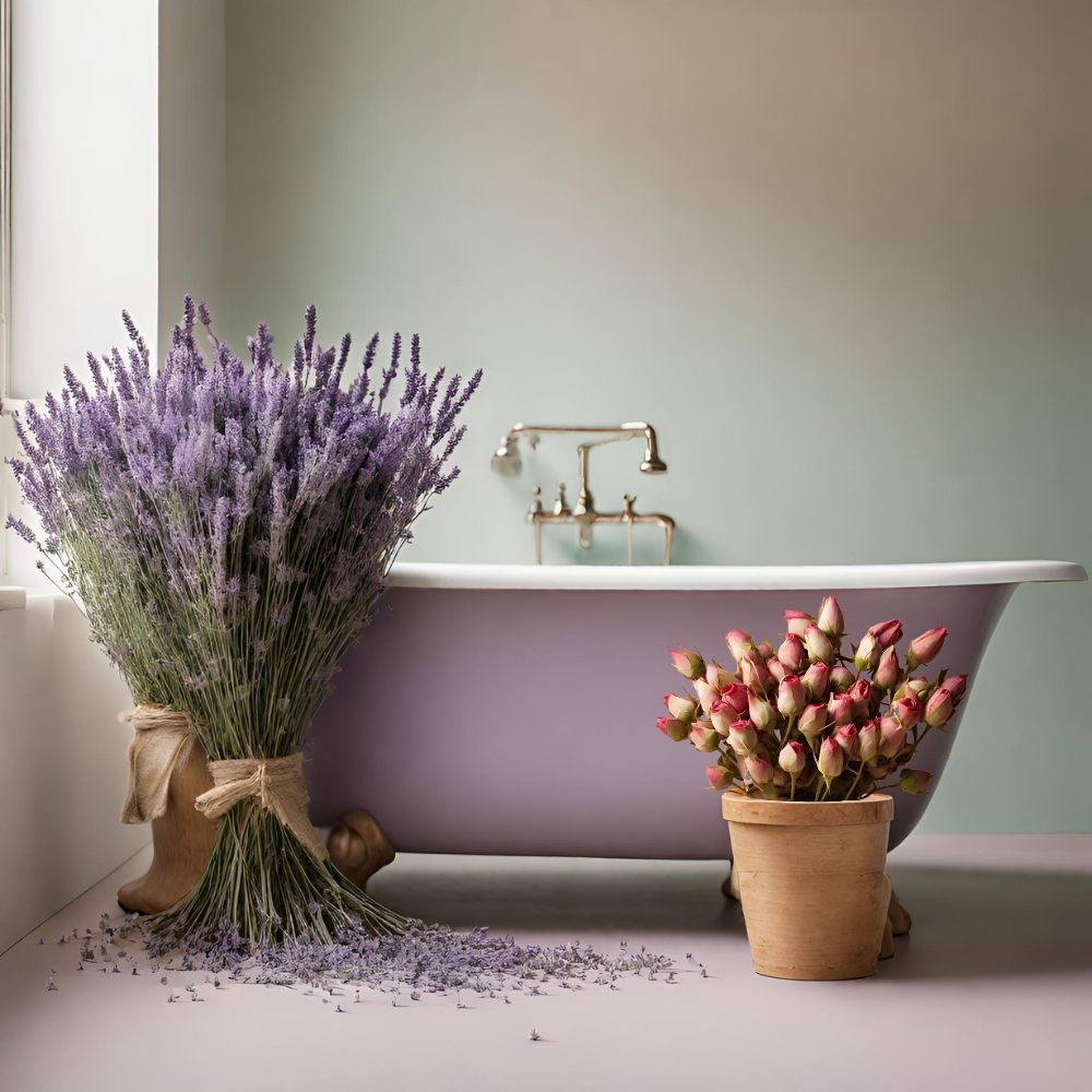 Soothing Lavender and Rose Herbal Bath Benefits