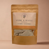 chamomile bath soak stone and pestle